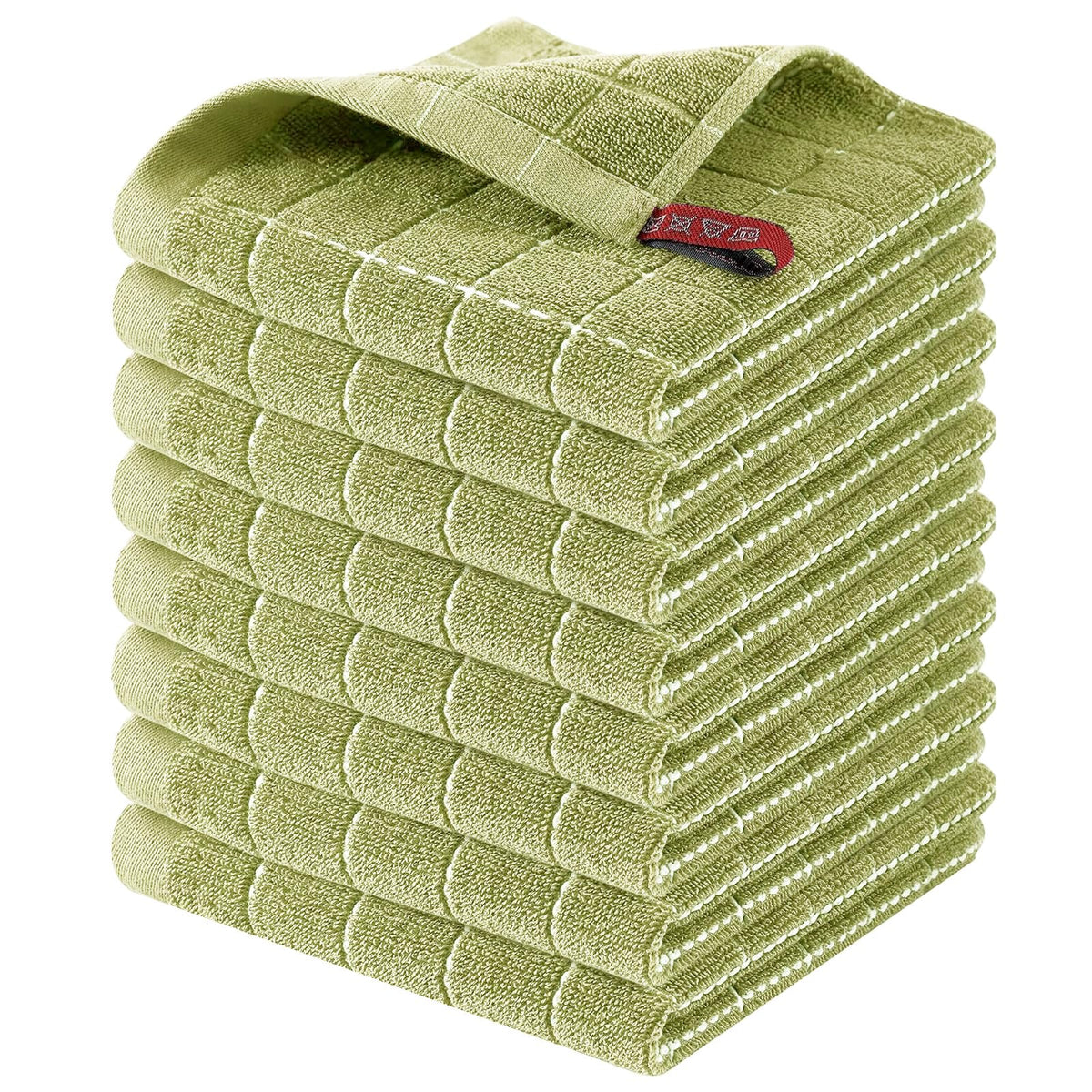 Homaxy 100% Cotton Terry Kitchen Dish Cloths, 6 Pack, Navy Blue