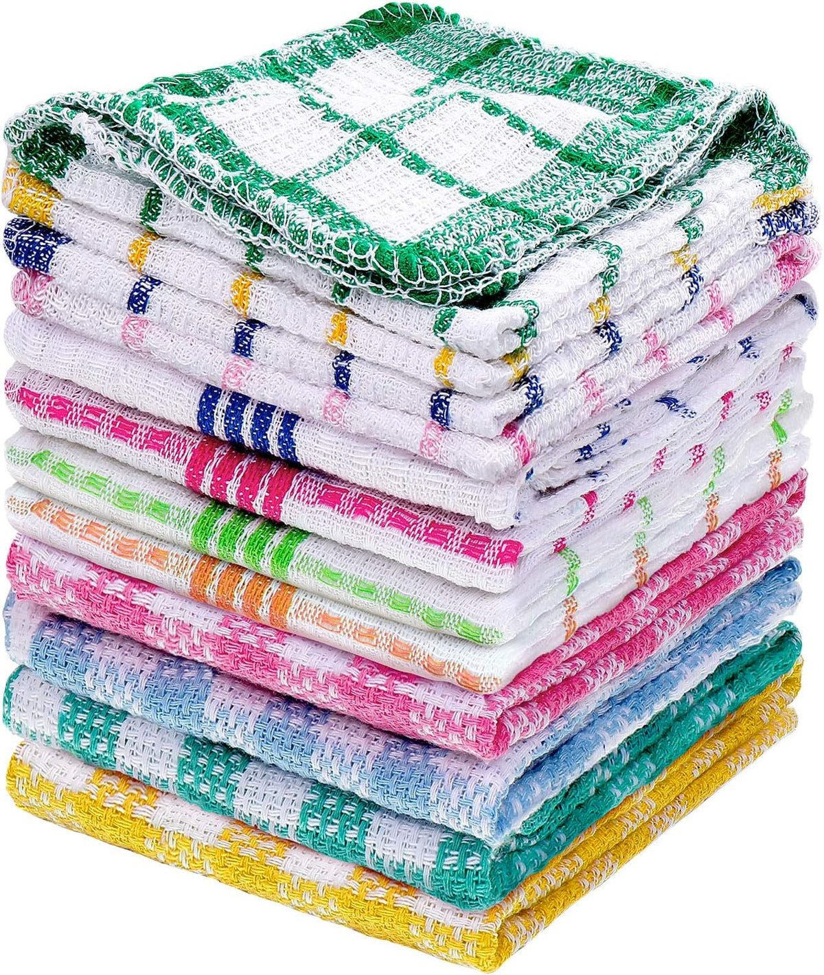 Patelai 12 Pcs Kitchen Dish Cloths Washing, Color, 14x14 Inch,12x12 Inch
