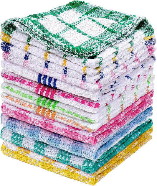 Patelai 12 Pcs Kitchen Dish Cloths Washing, Color, 14x14 Inch,12x12 Inch