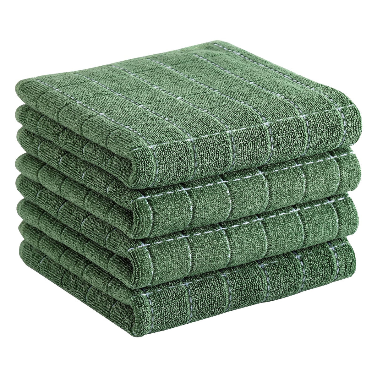 Homaxy 100% Cotton Terry Kitchen Dish Cloths, 6 Pack, Navy Blue