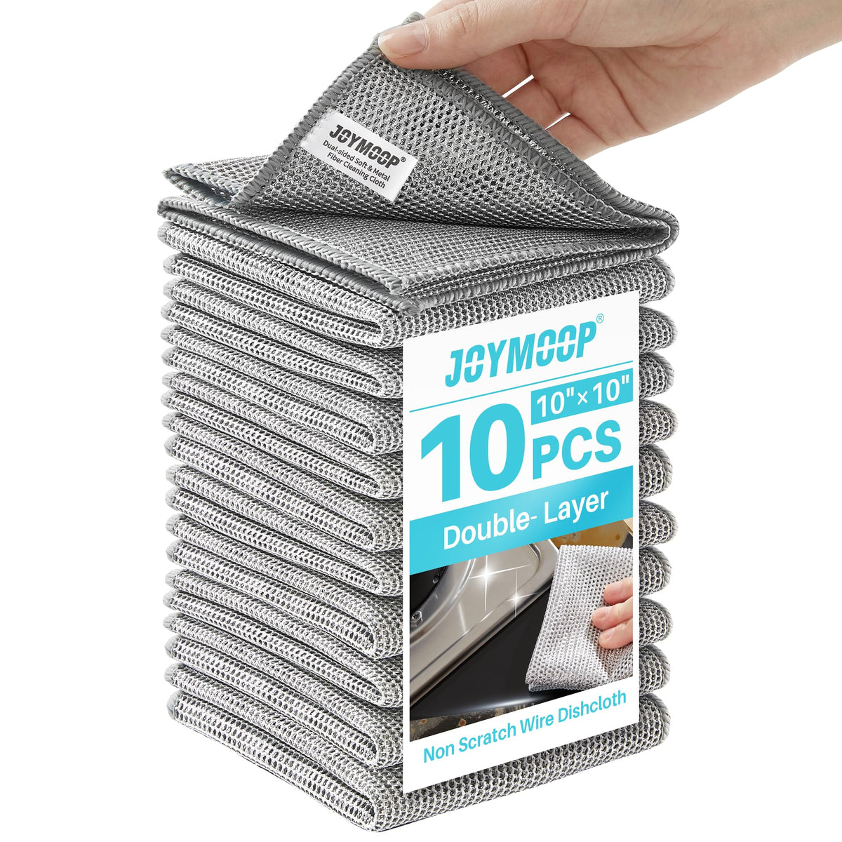 JOYMOOP Microfiber Cleaning Cloth, 18 Piece Set, Small, Multi Color
