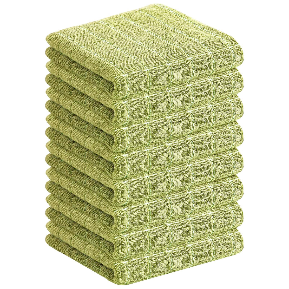 Homaxy 100% Cotton Terry Kitchen Dish Cloths, 6 Pack, Navy Blue