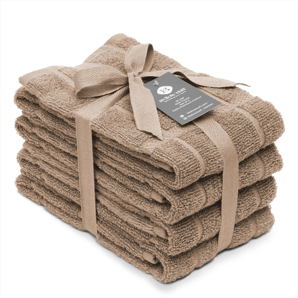 100% Cotton Terry Dish Towels, 4 pack16 x26 Inches, Super Soft and Absorbent Kitchen Towels, Perfect for Kitchen Cleaning and Dish Washing | Yellow