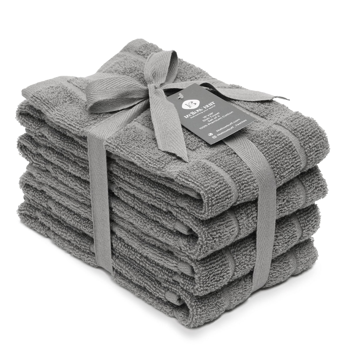 100% Cotton Terry Dish Towels, 4 pack16 x26 Inches, Super Soft and Absorbent Kitchen Towels, Perfect for Kitchen Cleaning and Dish Washing | Yellow