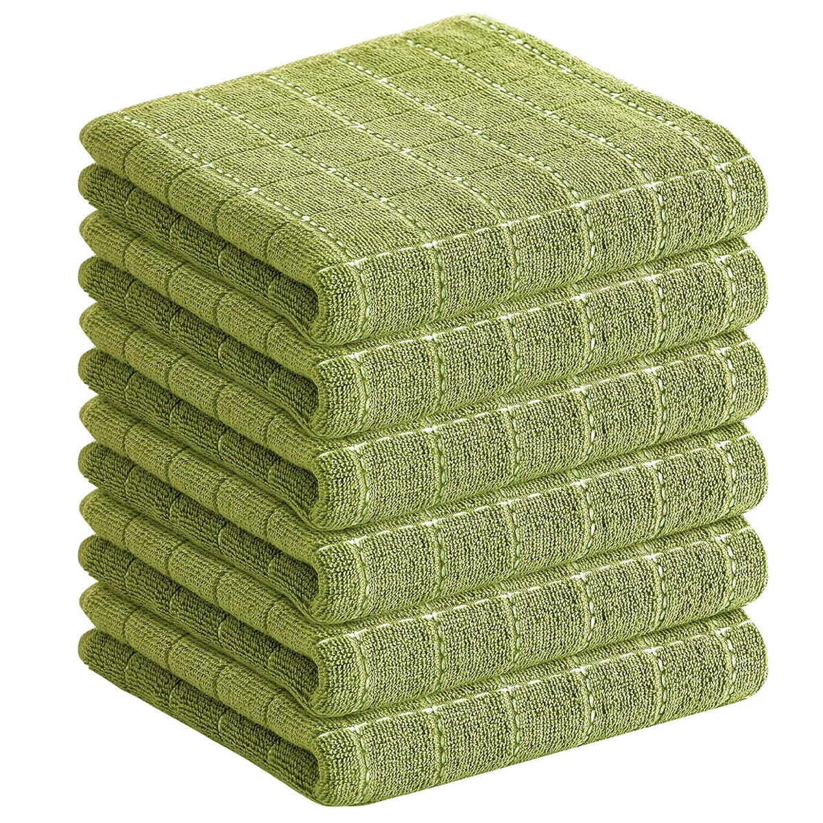 Homaxy 100% Cotton Terry Kitchen Dish Cloths, 6 Pack, Navy Blue
