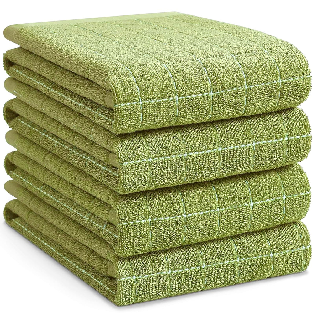 Homaxy 100% Cotton Terry Kitchen Dish Cloths, 6 Pack, Navy Blue