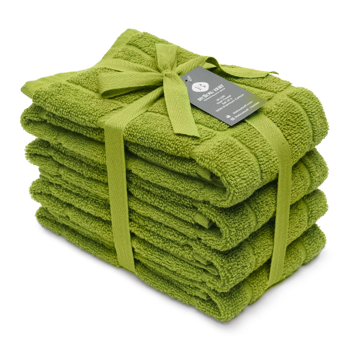 100% Cotton Terry Dish Towels, 4 pack16 x26 Inches, Super Soft and Absorbent Kitchen Towels, Perfect for Kitchen Cleaning and Dish Washing | Yellow