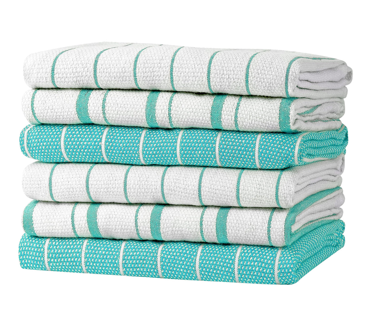 Zeppoli Classic Dish Towels - 15 Pack - 14" by 25" - 100% Cotton Kitchen Towels - Reusable Bulk Cleaning Cloths - Blue Hand Towels - Super Absorbent - Machine Washable