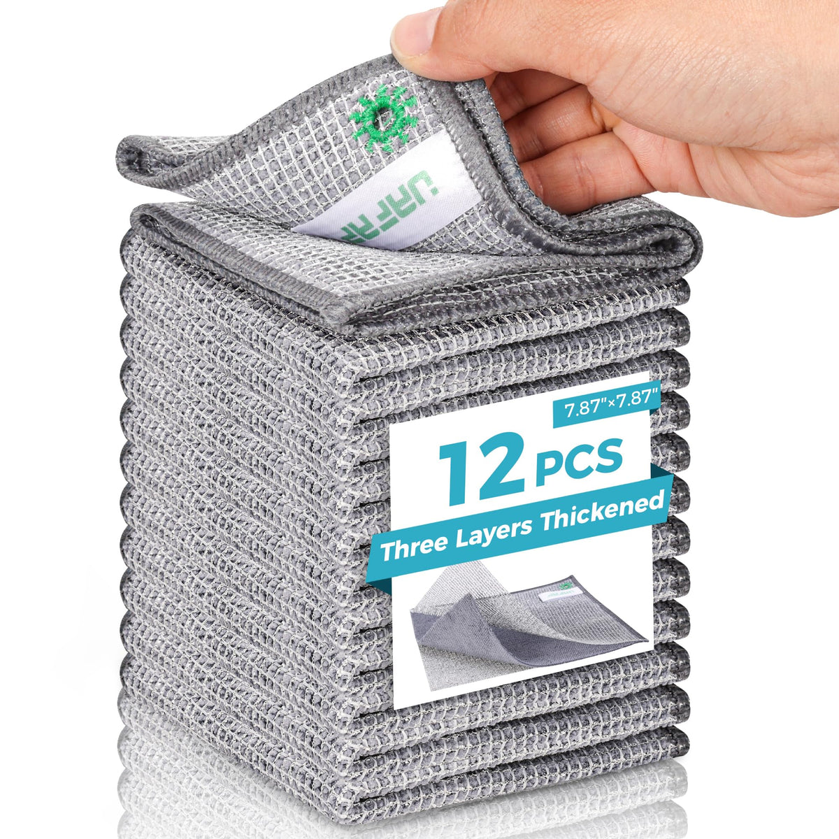 12pcs Upgrade 3-Layer Non-Scratch Steel Wool Dish Rags for Washing Dishs