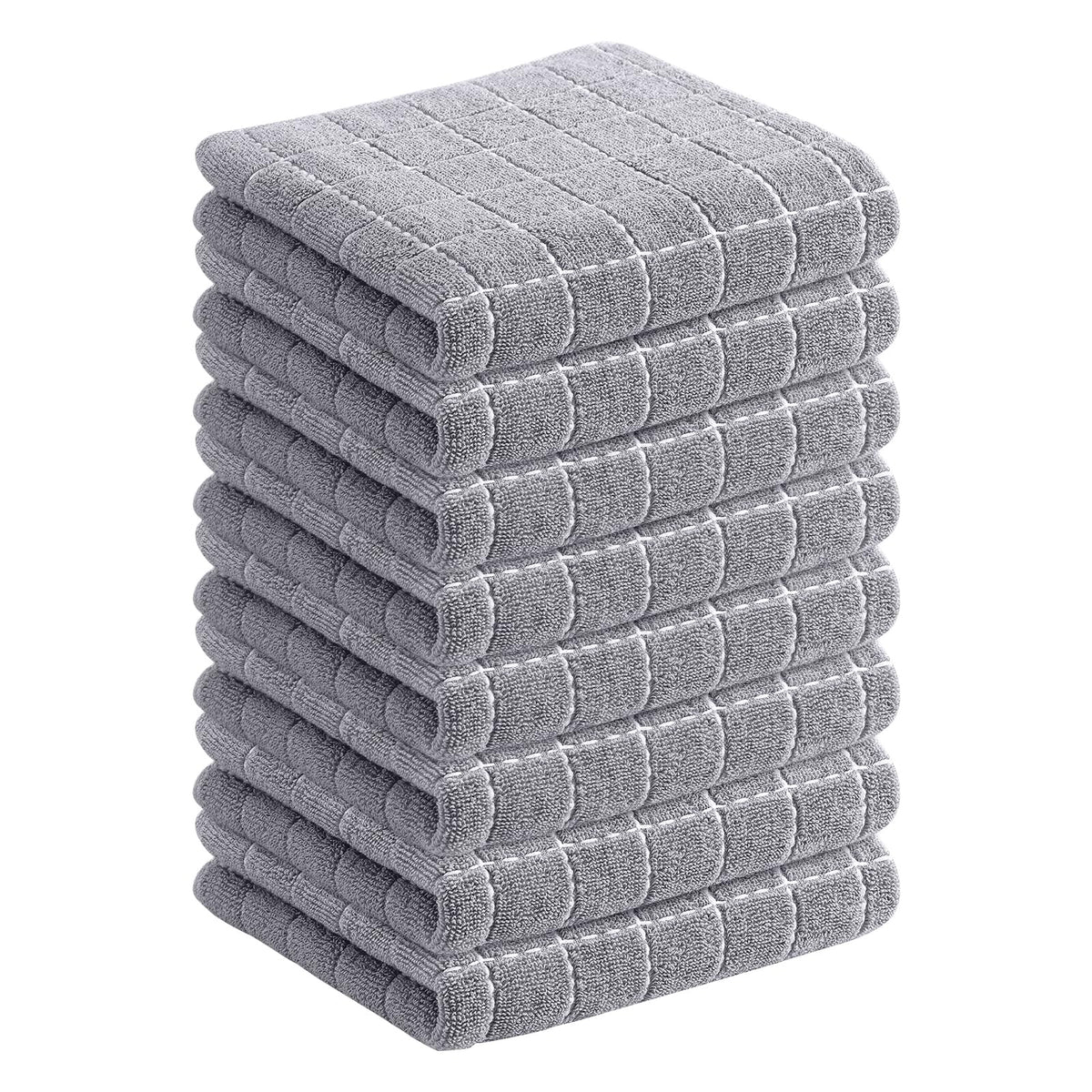 Homaxy 100% Cotton Terry Kitchen Dish Cloths, 6 Pack, Navy Blue