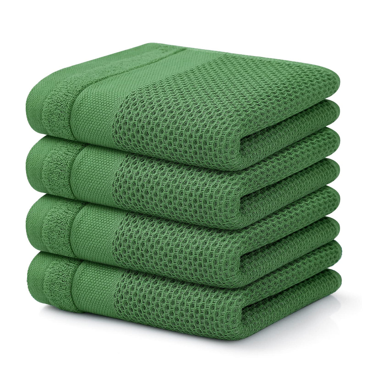 Homaxy 100% Cotton Dish Cloths, 8 Pack - 12 x 12 Inches, Black