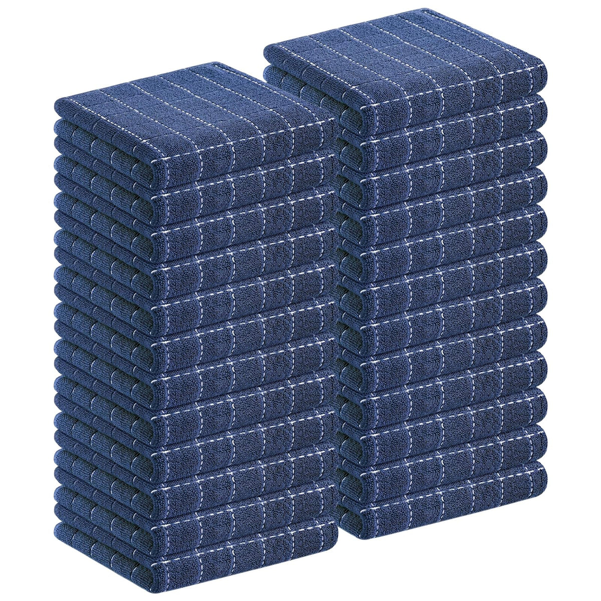 Homaxy 100% Cotton Terry Kitchen Towels, 4 Pack, Black