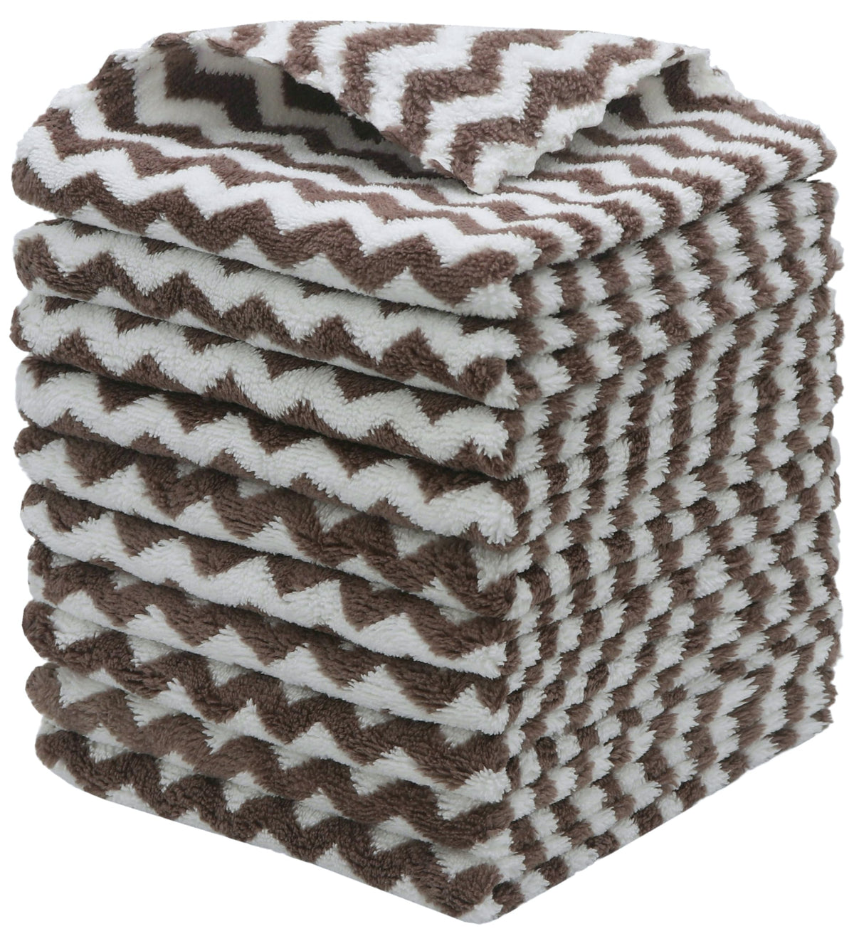 Microfiber Cleaning Cloth, 10 Pack Dish Rags, 12inx12in, Mix Color