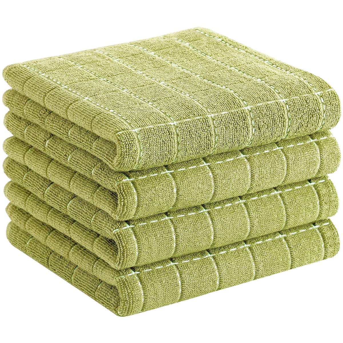 Homaxy 100% Cotton Terry Kitchen Dish Cloths, 6 Pack, Navy Blue