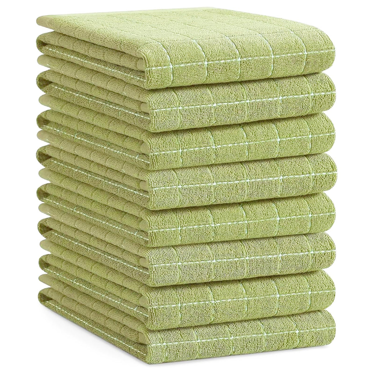 Homaxy 100% Cotton Terry Kitchen Dish Cloths, 6 Pack, Navy Blue