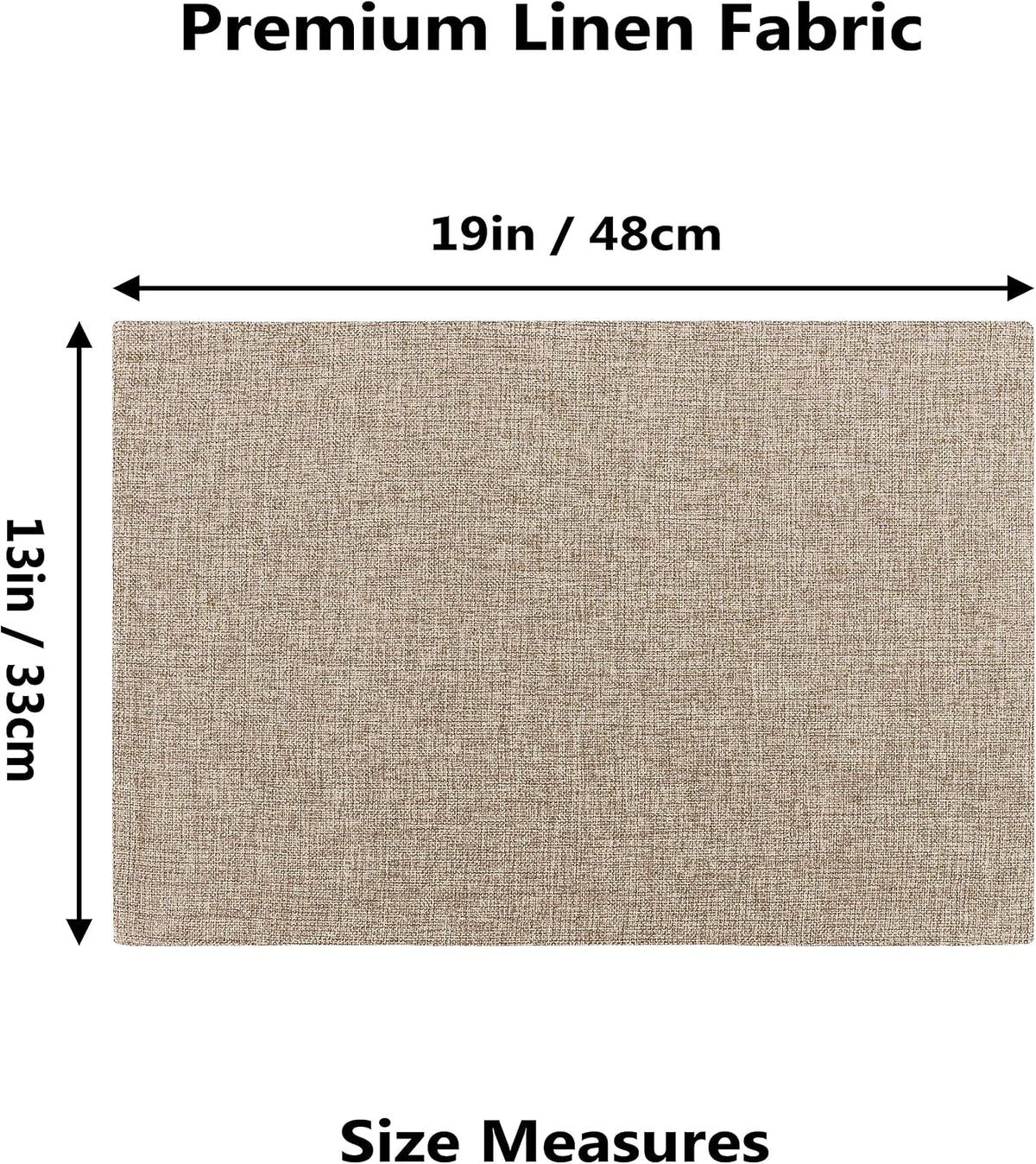 Home Brilliant Linen Placemats Set of 4 Heat Resistant Dining Table Cloth Place Mats Kitchen Table Mats Placemats Table Decor, Natural Linen